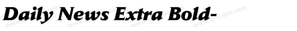 Daily News Extra Bold字体转换